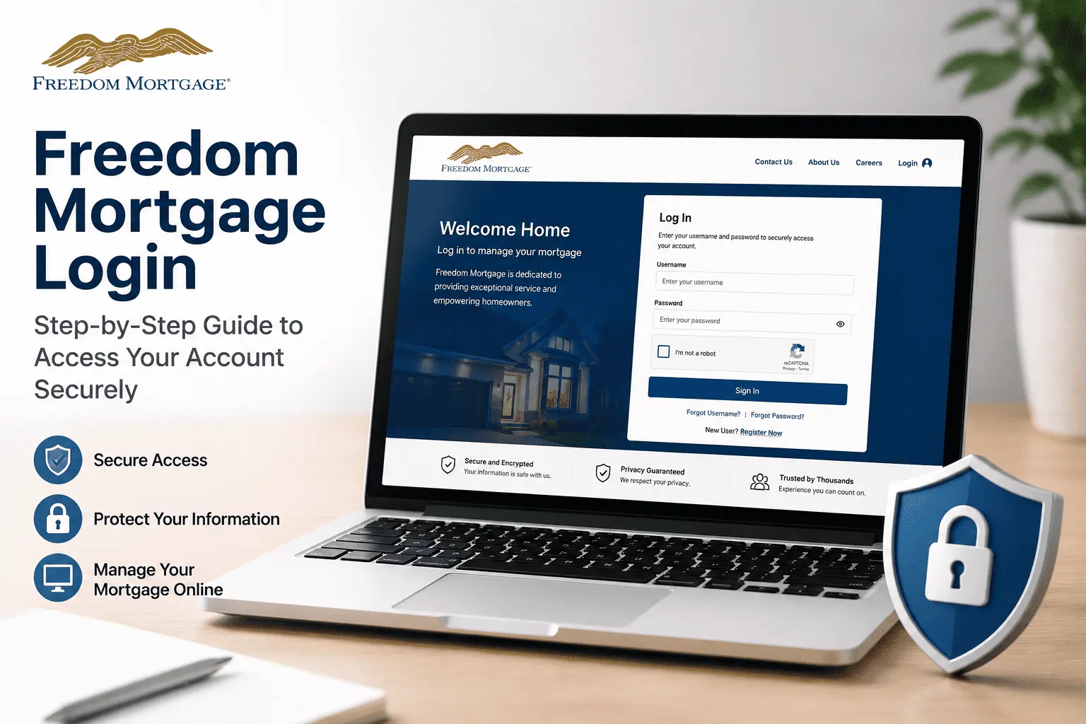 Freedom Mortgage Login featured image showing secure online account access and mortgage management dashboard