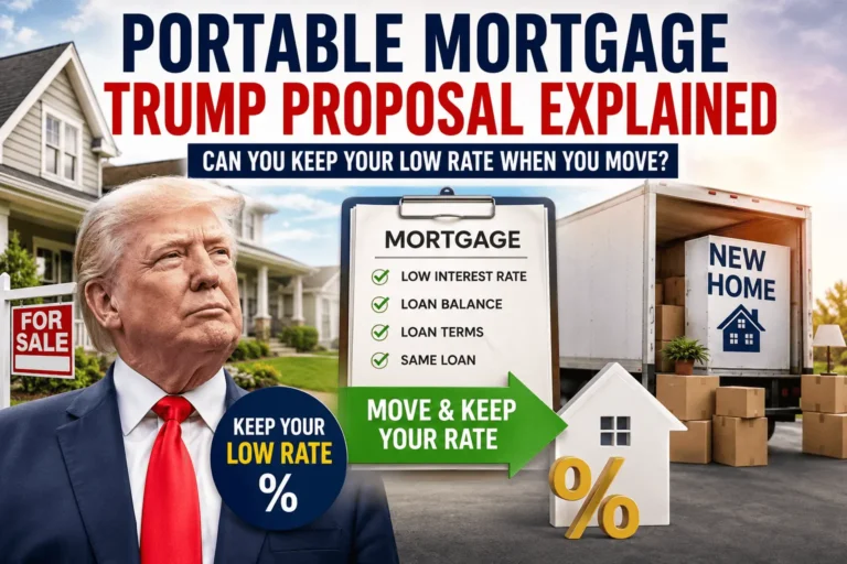 Portable Mortgage Trump proposal showing homeowners keeping low mortgage rates while moving to a new home