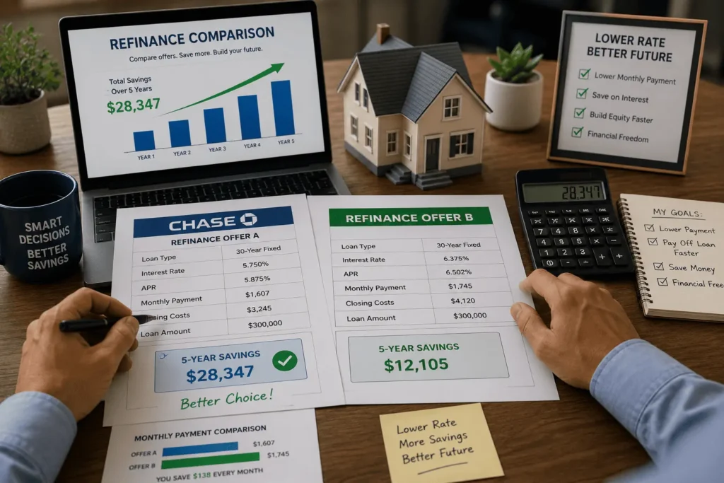 Compare Chase Home Mortgage Refinance Rates to calculate mortgage savings and choose the best refinance option.