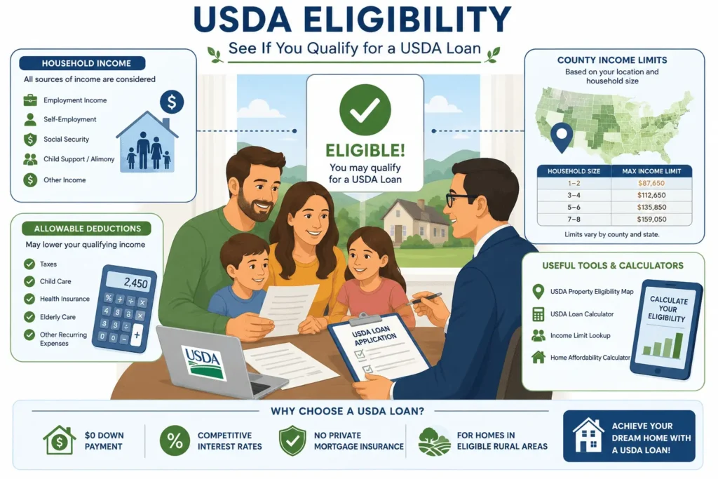 USDA Eligibility alternatives showing FHA loan and conventional loan options after USDA loan denial