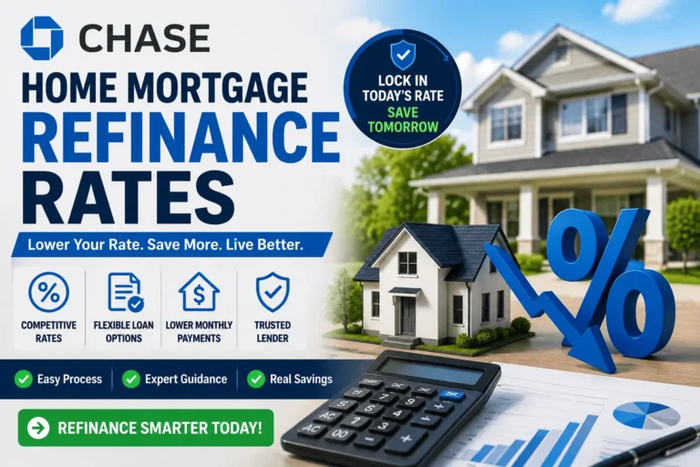Chase Home Mortgage Refinance Rates guide showing refinance options, lower payments, and mortgage savings tips.